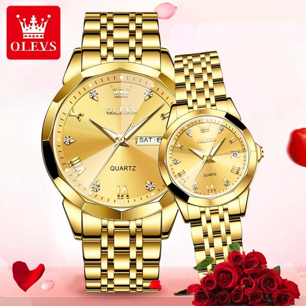 Reloj Pareja Olevs Gold