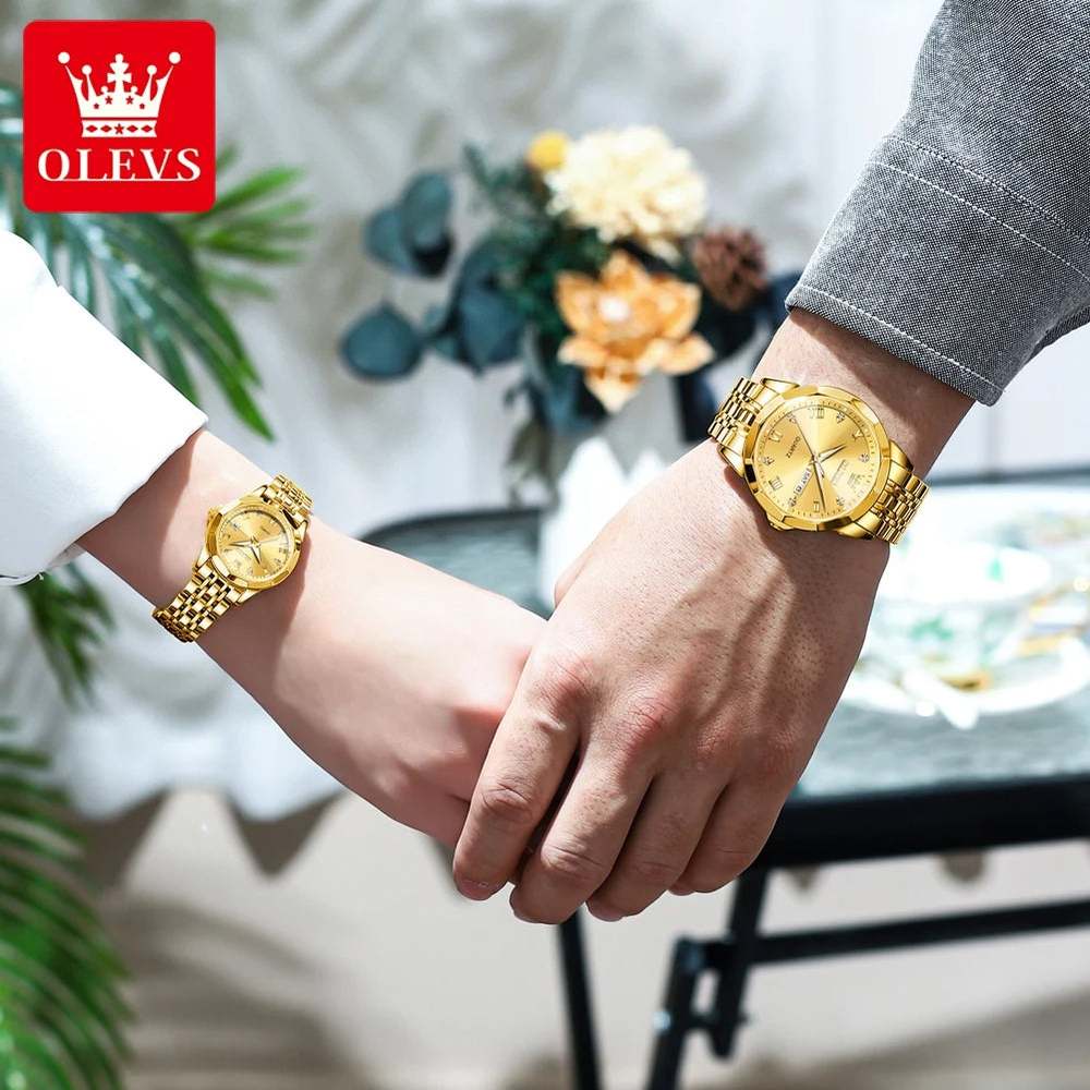 Reloj Pareja Olevs Gold