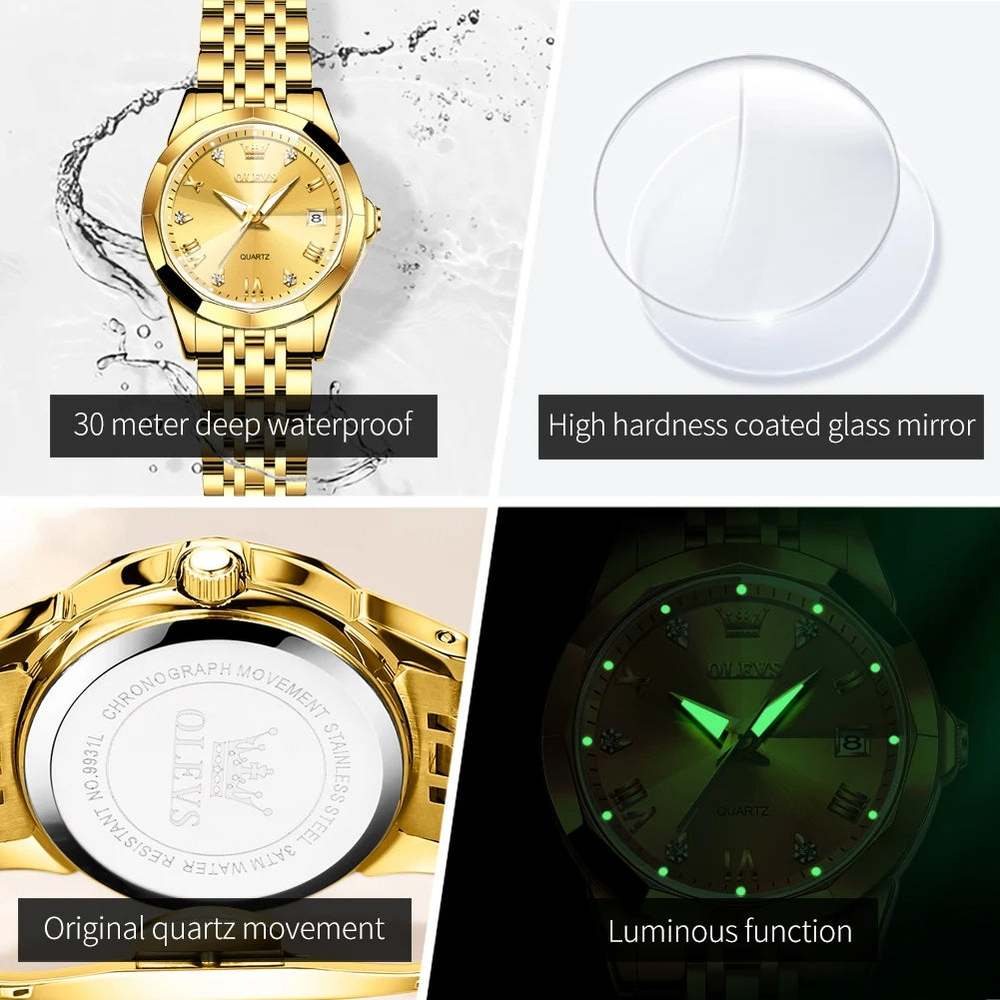 Reloj Pareja Olevs Gold