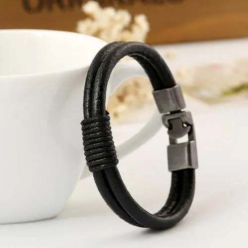 Pulsera cuero nudo 1217 - Gregor Relojes y Accesorio Ecuador