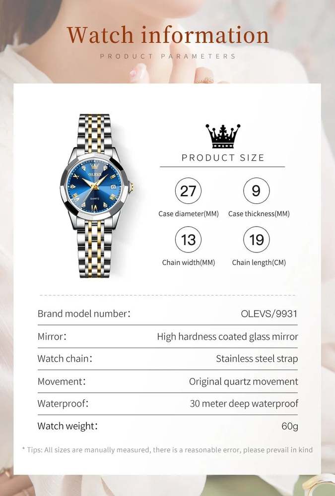 Reloj Mujer Olevs Diamond - Gregor Relojes y Accesorio Ecuador