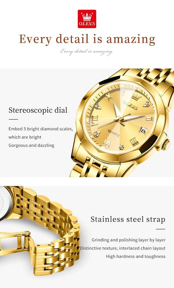Reloj Mujer Olevs Gold - Gregor Relojes y Accesorio Ecuador