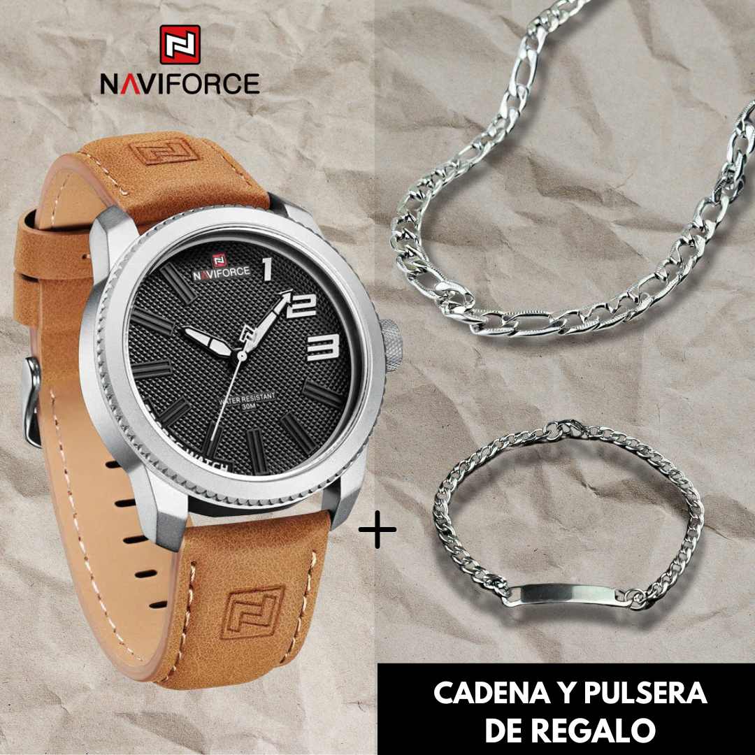 RELOJ NAVIFORCE + PULSERA Y CADENA - Gregor Relojes y Accesorio Ecuador