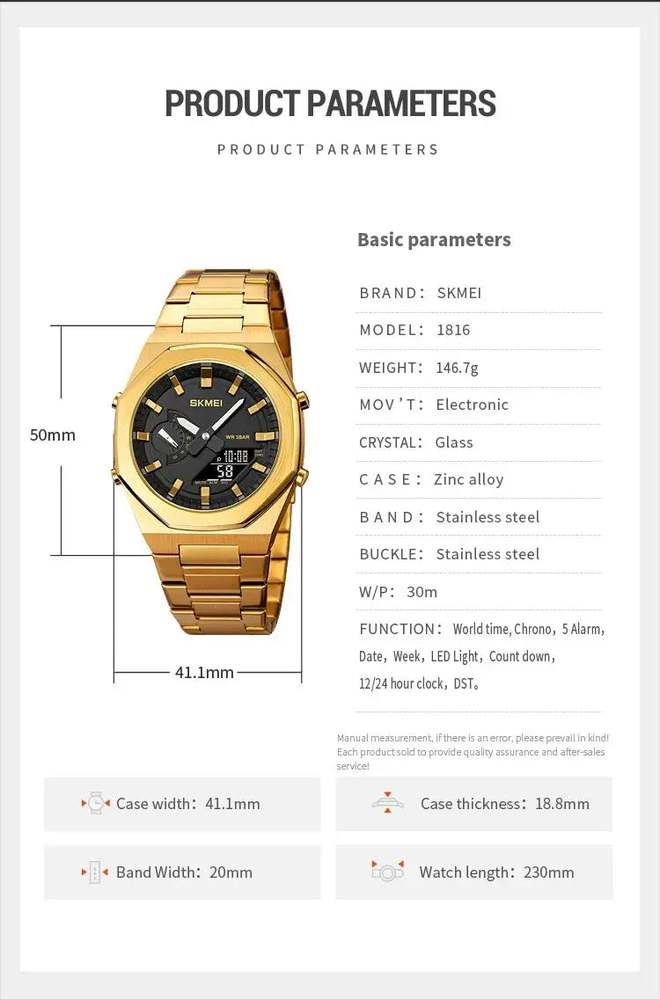 Reloj Skmei Dorado - Gregor Relojes y Accesorio Ecuador