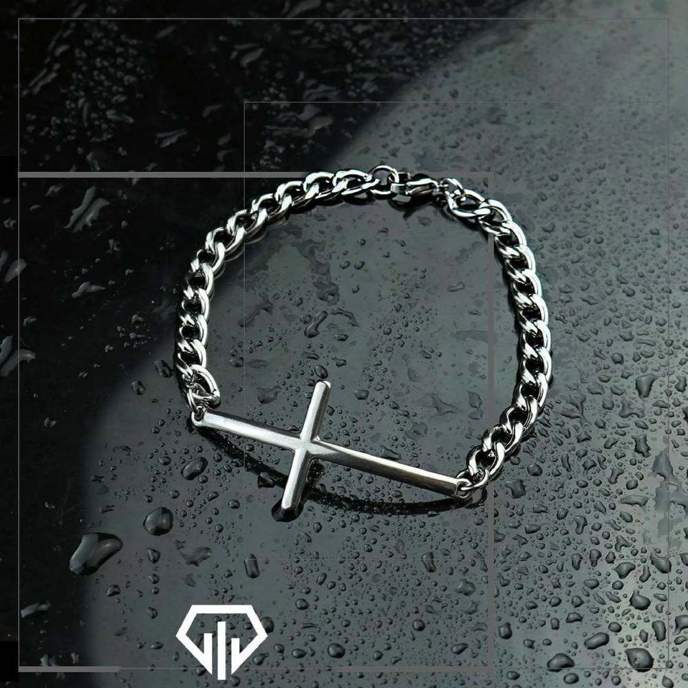 Pulsera Cruz Plateada #225 Gregor-accesorios