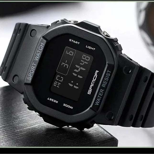 Reloj Cuadrado Sport + Curren negro #968 Gregor-accesorios