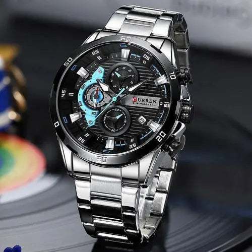 Reloj Curren Plata Turqueza#124 Gregor-accesorios