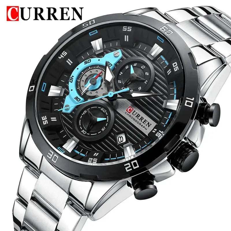 Reloj Curren Plata Turqueza#124 Gregor-accesorios