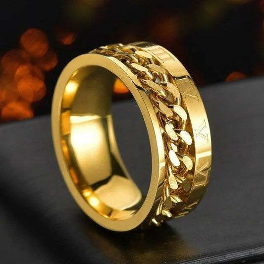Anillo Antiestres Dorado 803 - Gregor Relojes y Accesorio Ecuador