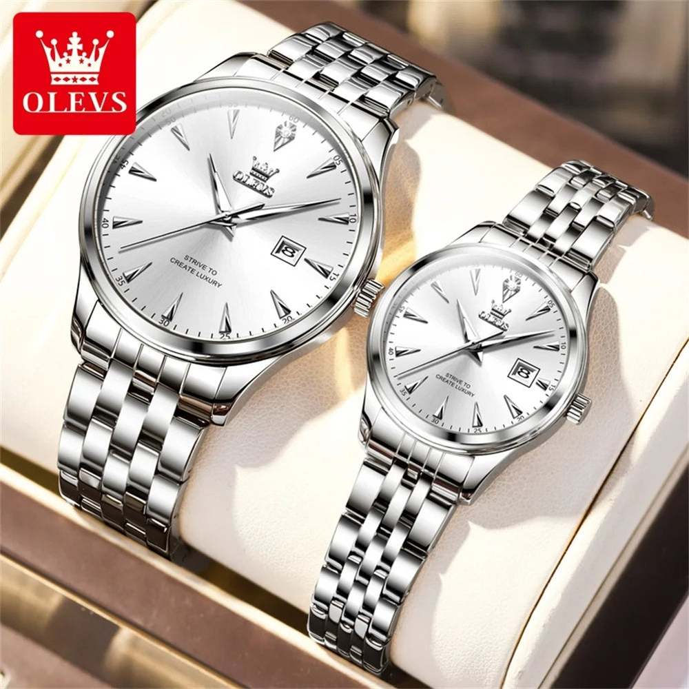 Reloj Pareja Olevs Plata