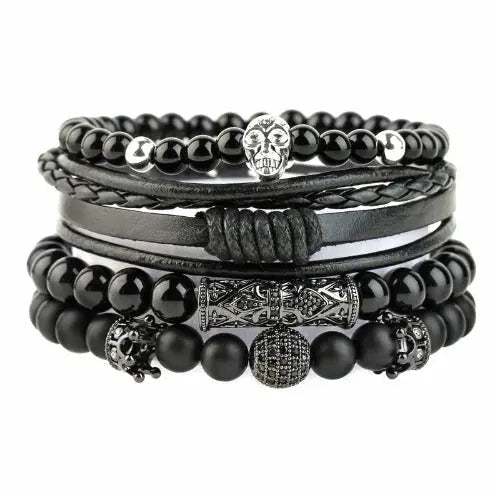 Pulsera calavera negra 1234 - Gregor Relojes y Accesorio Ecuador