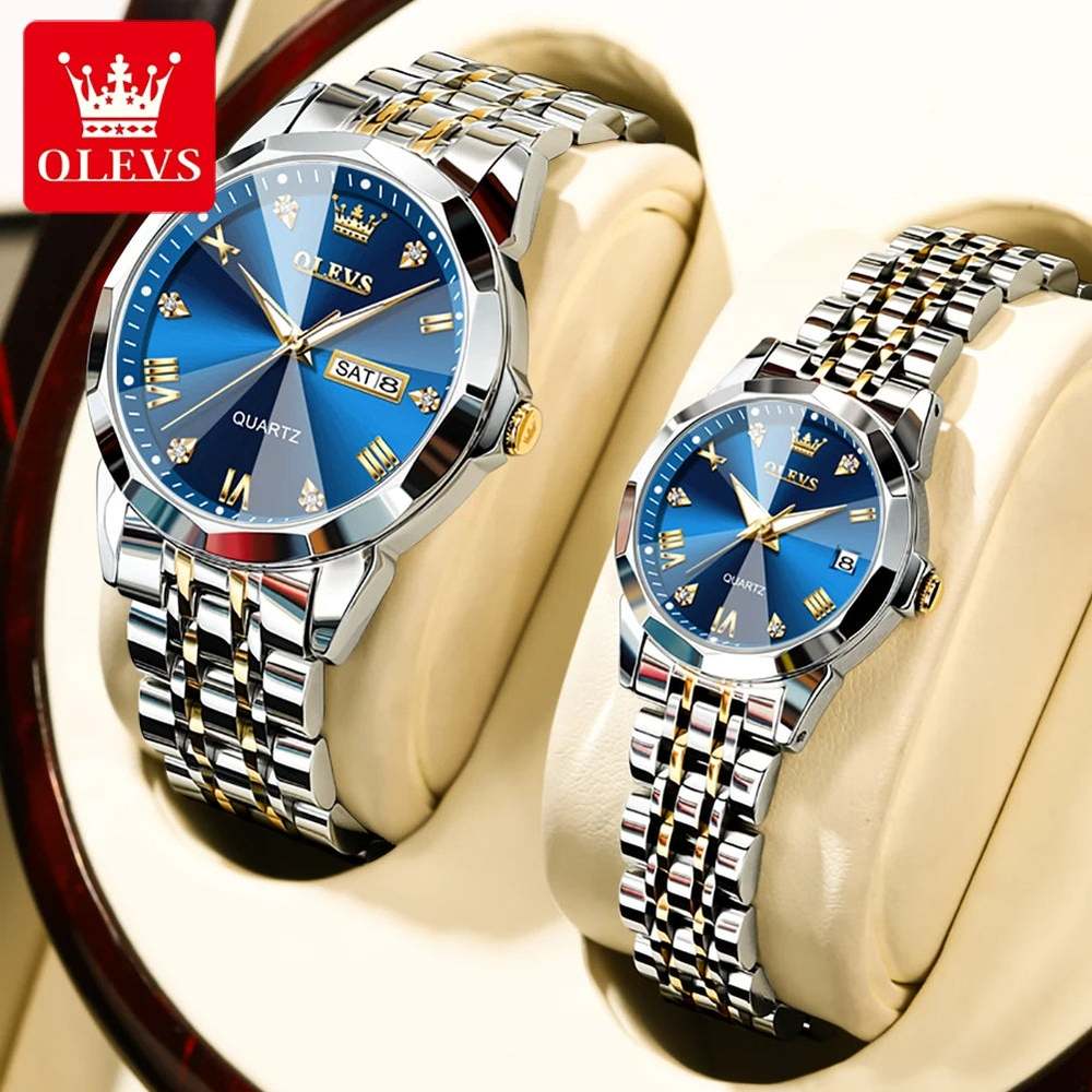 Reloj Pareja Olevs Diamond - Gregor Relojes y Accesorio Ecuador
